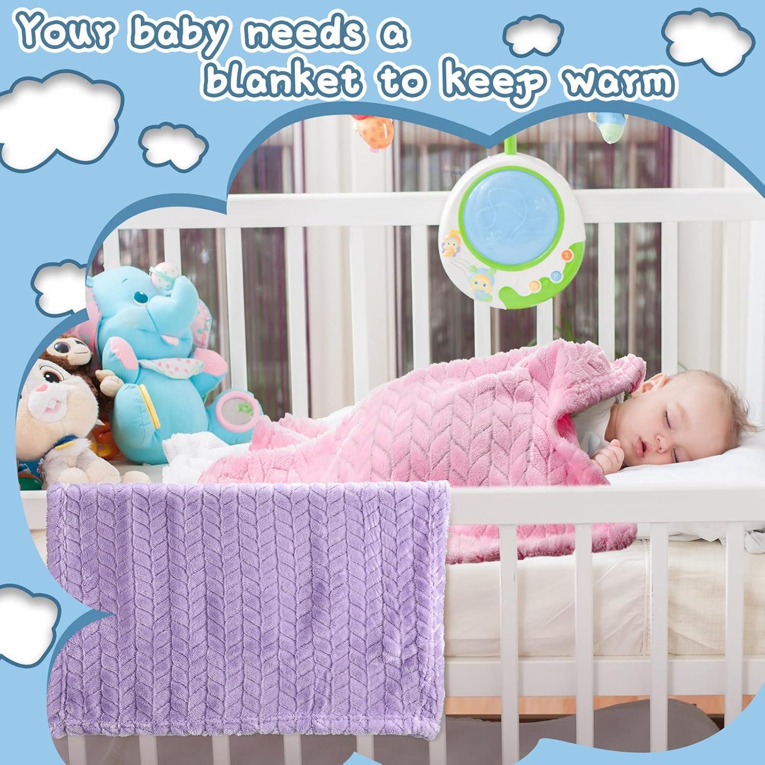 Manta Suave para Bebé Frienda 4 Pcs 81x61 cm Color Elegante