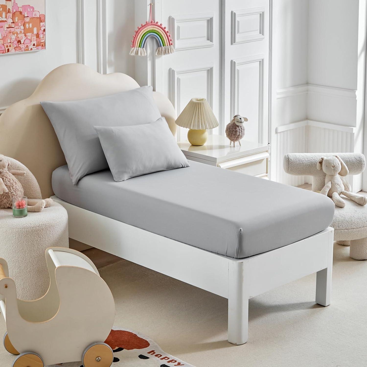 Juego de Ropa de Cama Uozzi Bedding 5 Piezas Niños Pequeños Gris