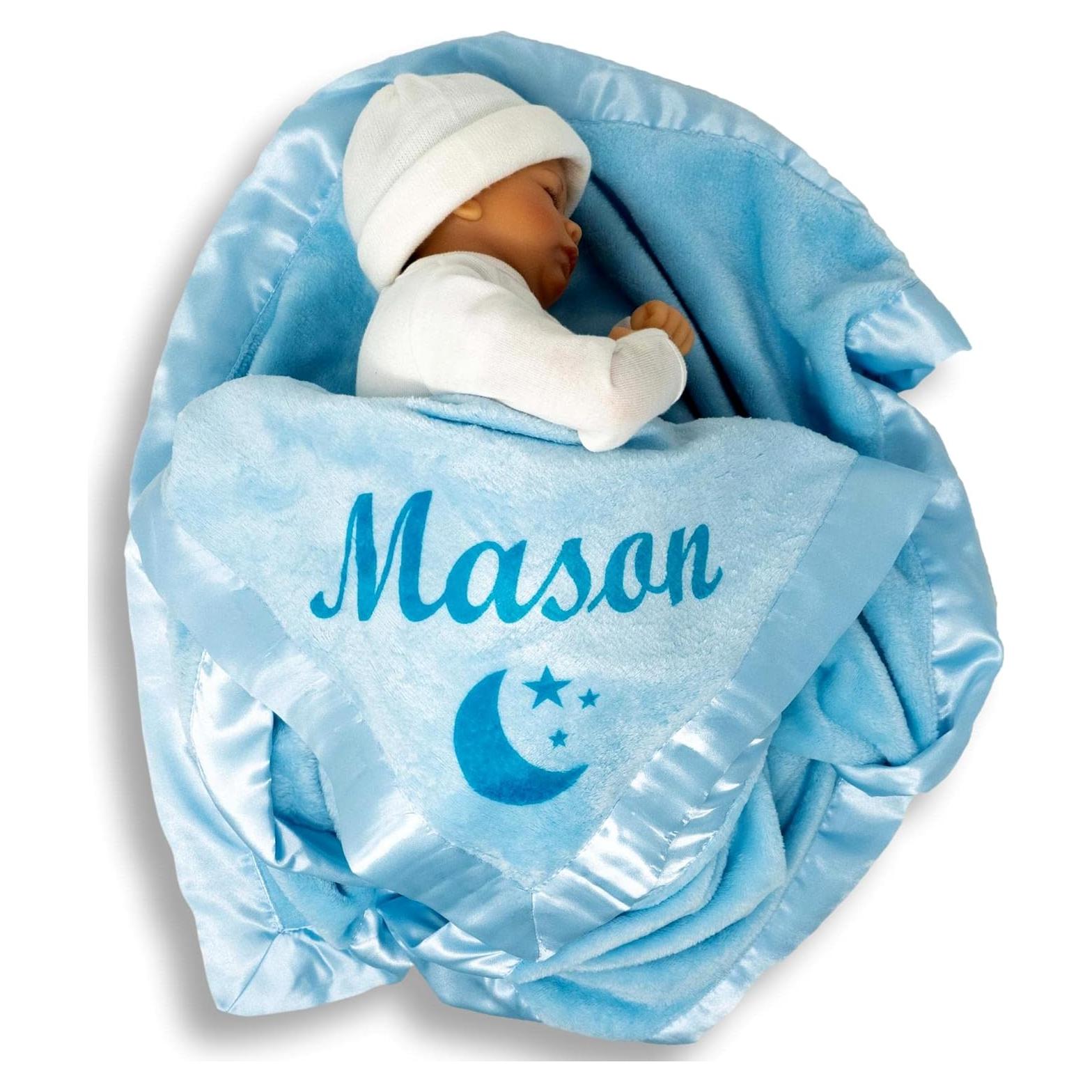 Manta Personalizada para Bebés Custom Catch - Azul 91x91 cm