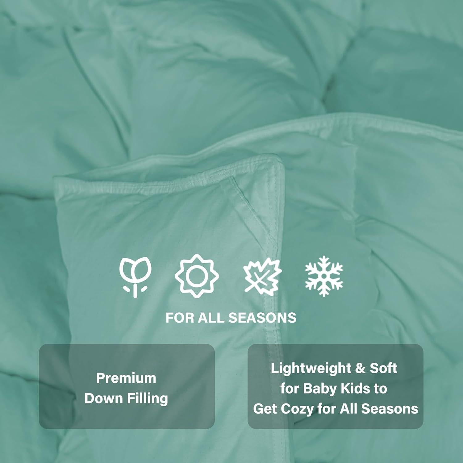 Manta Edredón para Bebé zzlamb 104x122cm Aqua Suave y Ligera