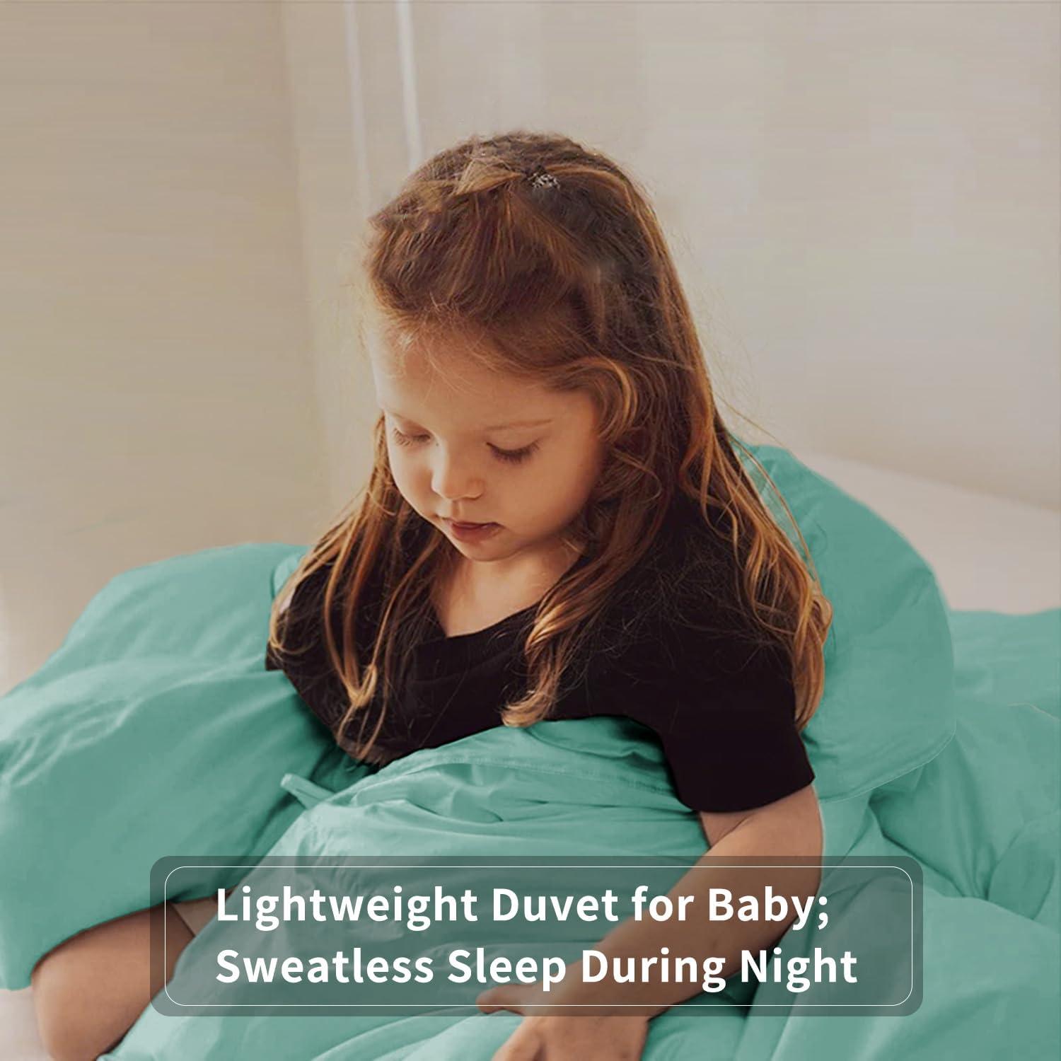 Manta Edredón para Bebé zzlamb 104x122cm Aqua Suave y Ligera