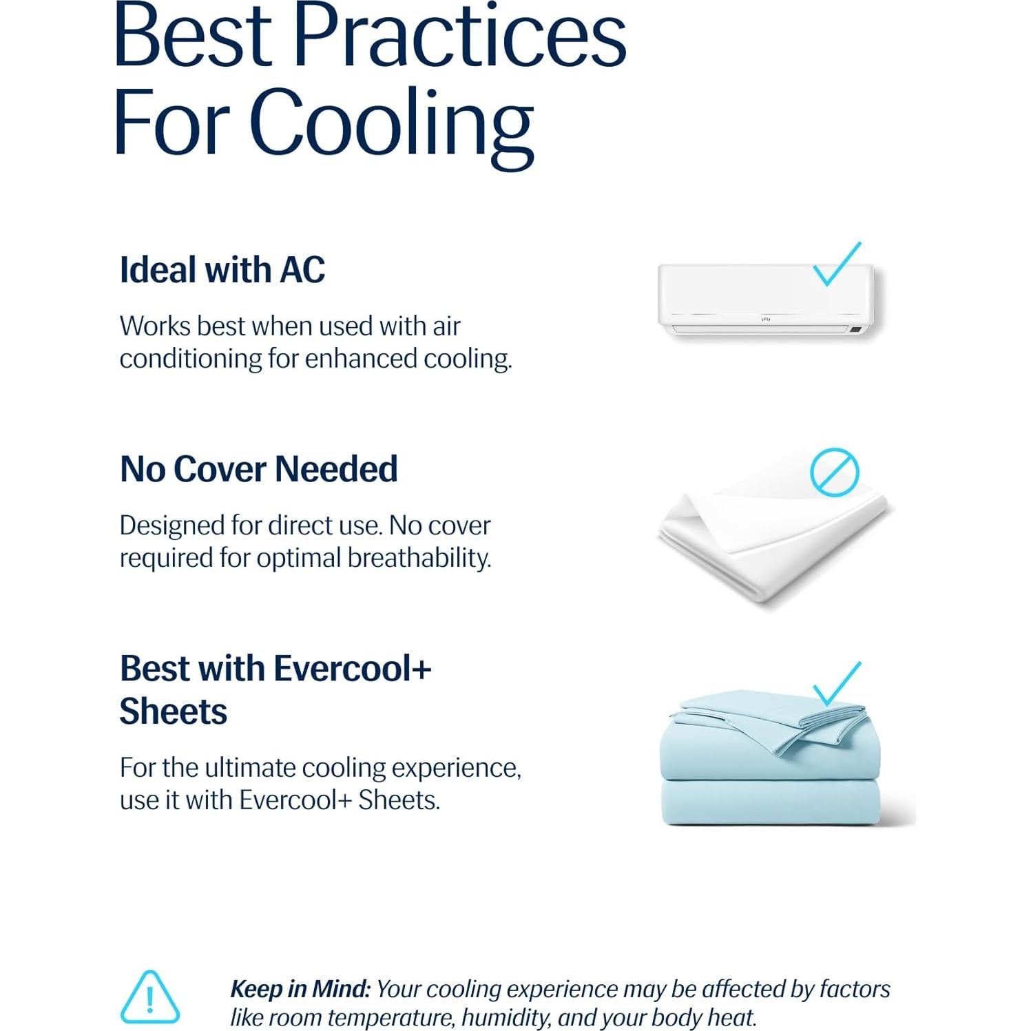 Edredón Refrigerante REST Evercool Rey 269x229 cm Azul Aqua