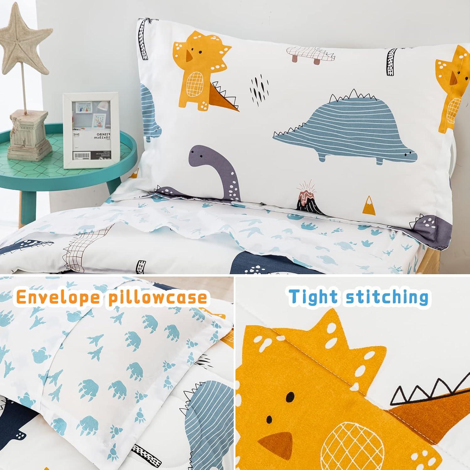 Juego de Ropa de Cama WONGS Dinosaurio 4 Piezas Microfibra