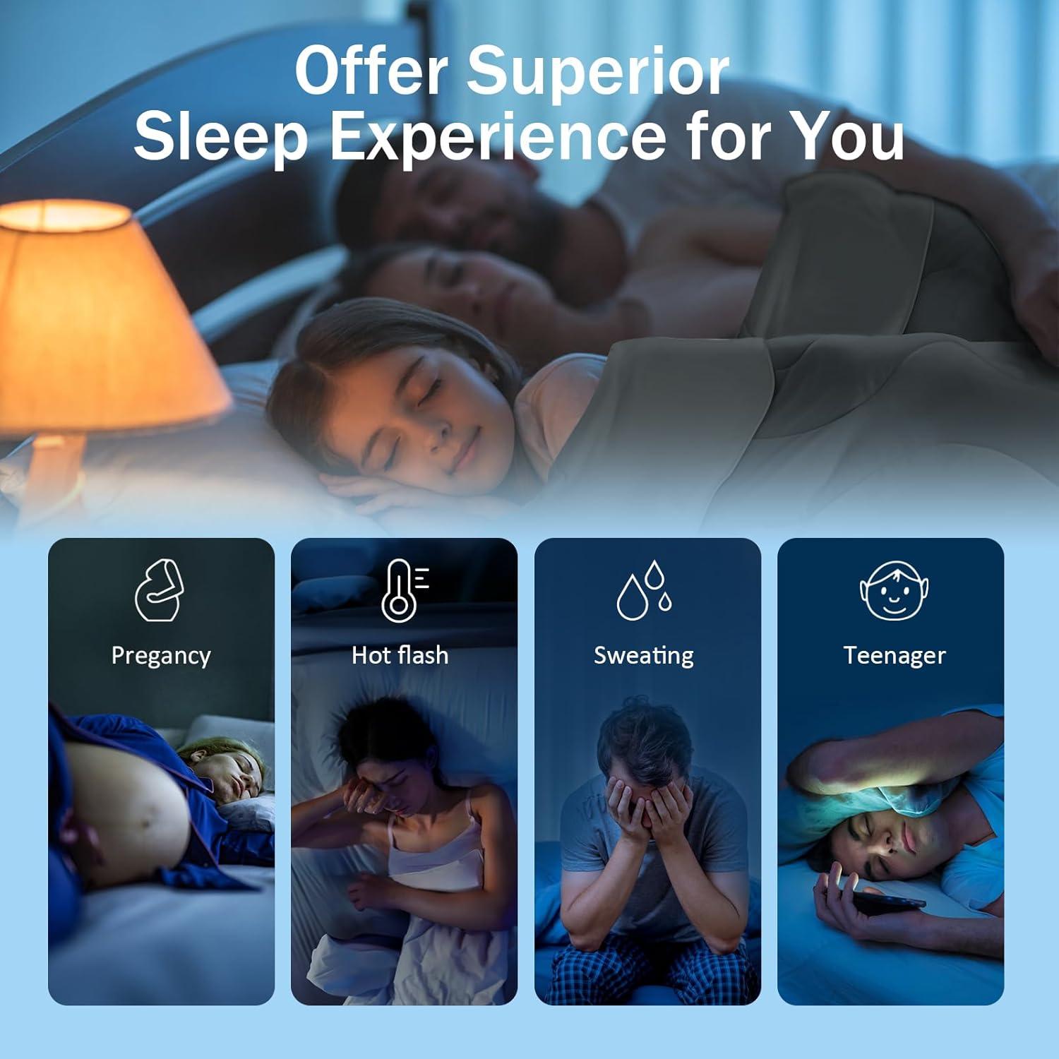 Manta de Enfriamiento Doble Reina Vine Voice 90x90 cm Gris Medio