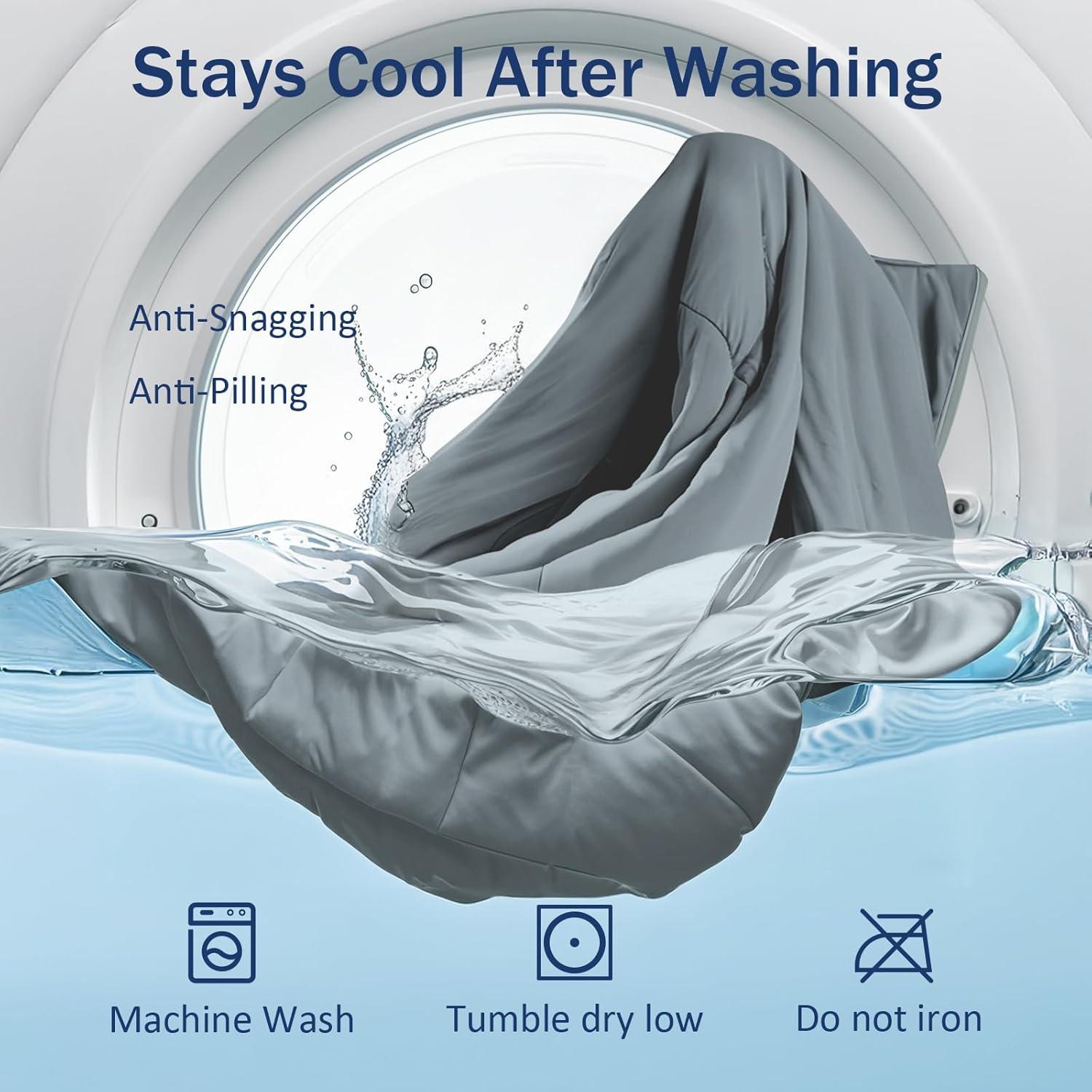 Manta de Enfriamiento Doble Reina Vine Voice 90x90 cm Gris Medio