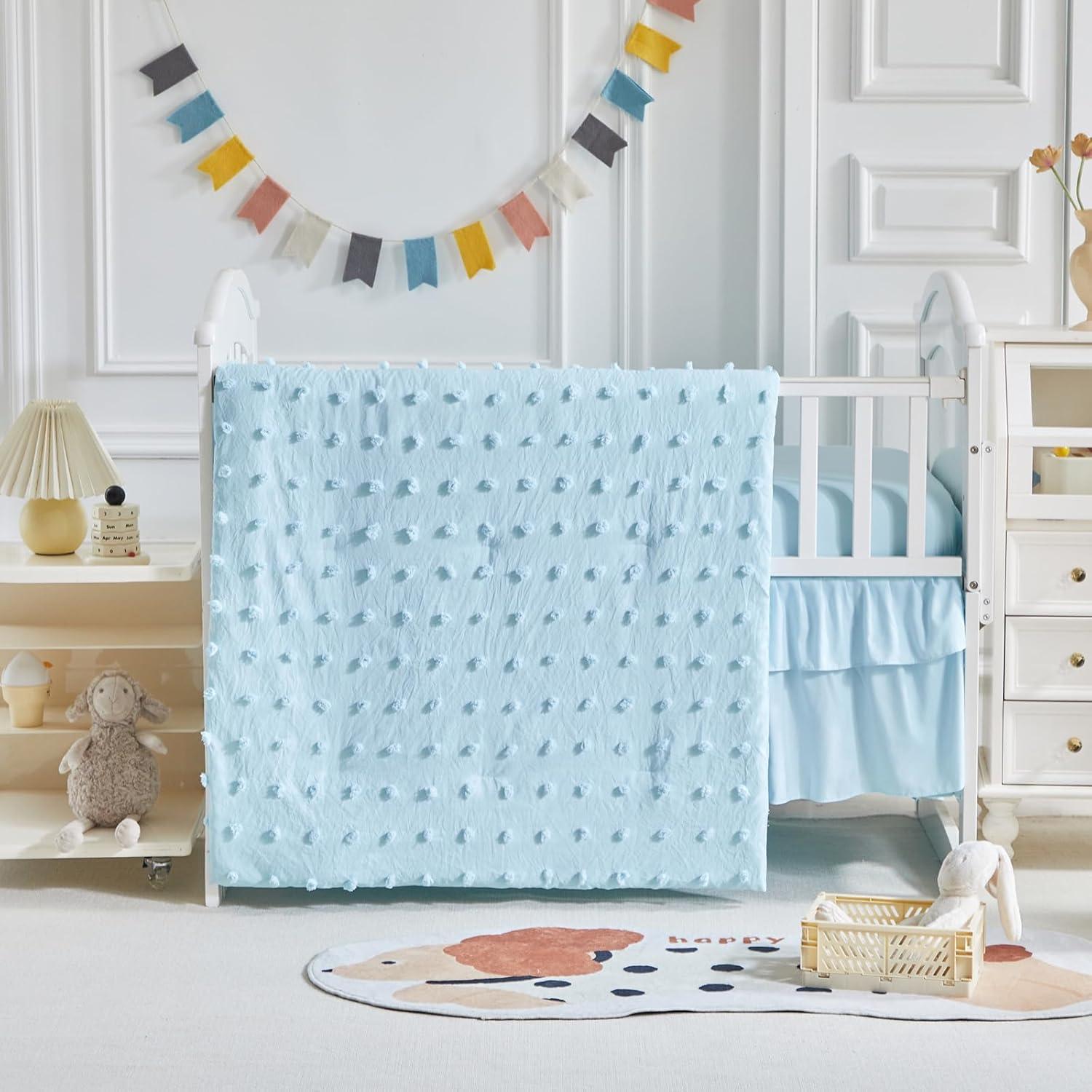 Juego de Ropa de Cuna 3 Piezas Uozzi Azul Boho Shabby Chic