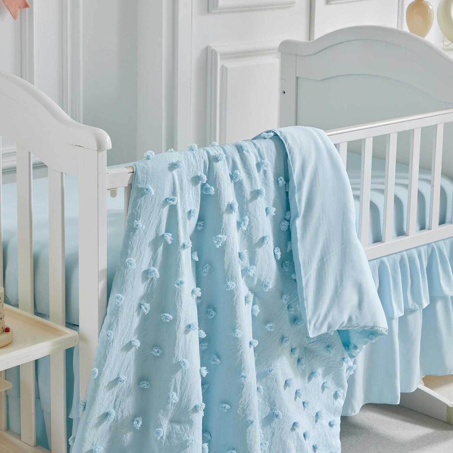 Juego de Ropa de Cuna 3 Piezas Uozzi Azul Boho Shabby Chic