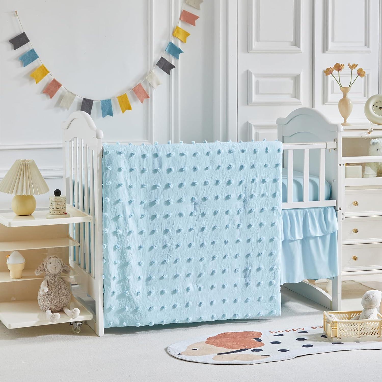 Juego de Ropa de Cuna 3 Piezas Uozzi Azul Boho Shabby Chic