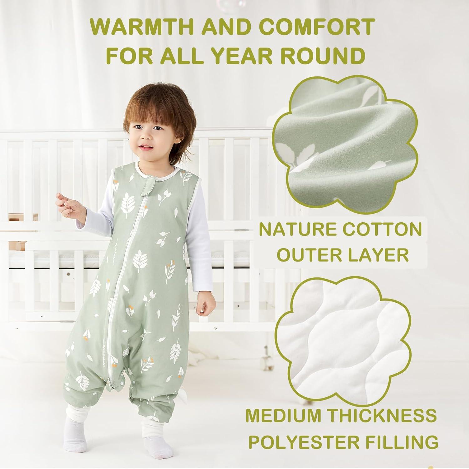 Saco de dormir 0.5 TOG con piernas NVT-FTSD 100% algodón orgánico