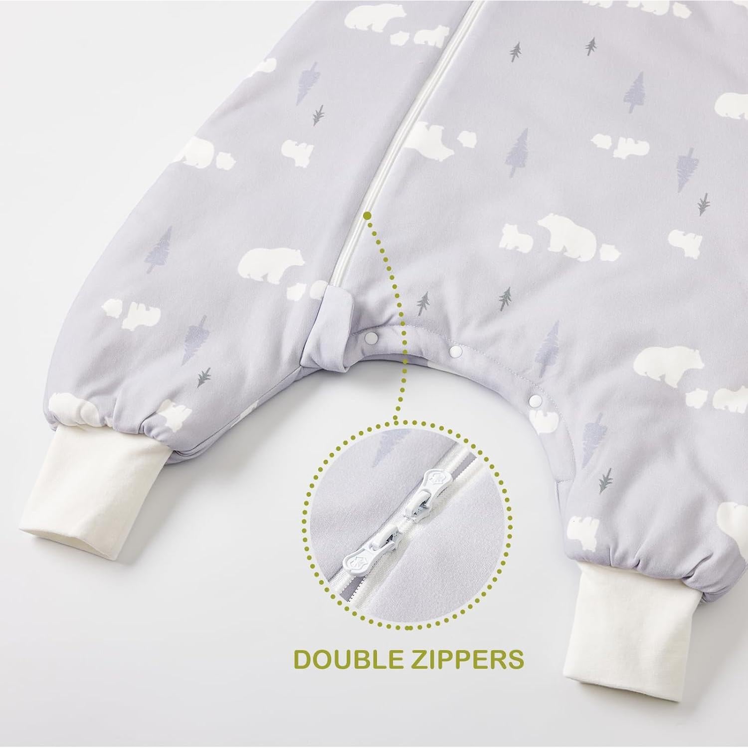 Saco de dormir 3.5 TOG para bebé con pies y mangas desmontables