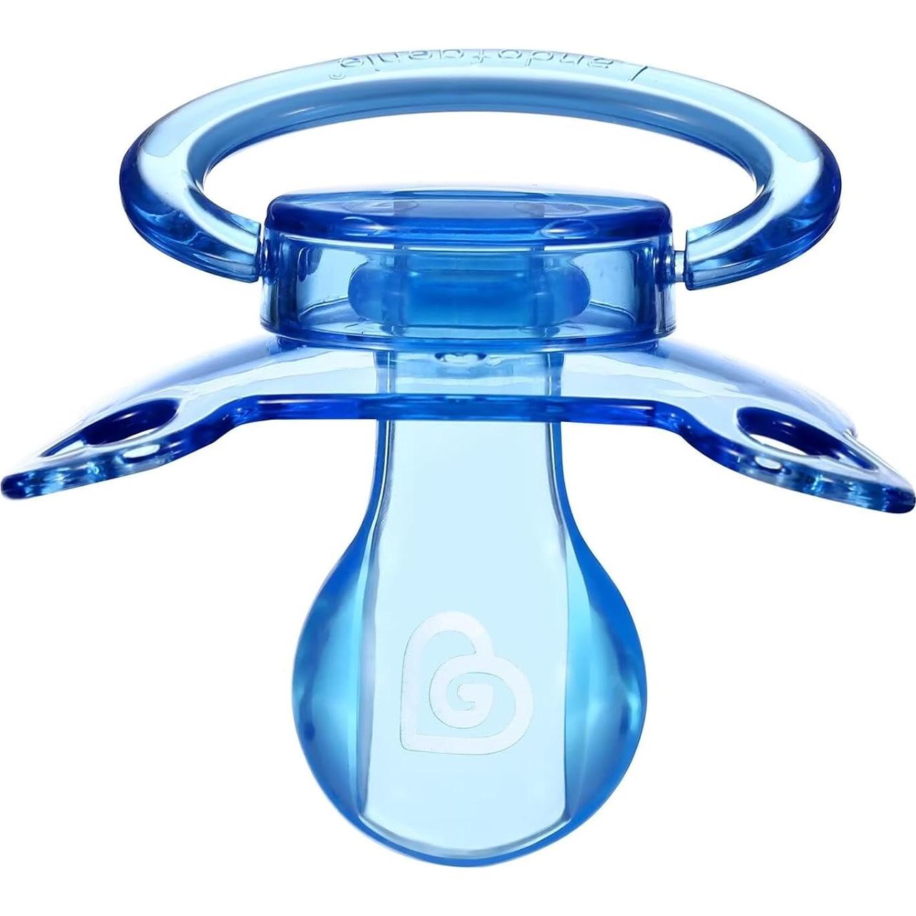 Chupete Grande Adulto Landofgenie Oso Transparente Azul