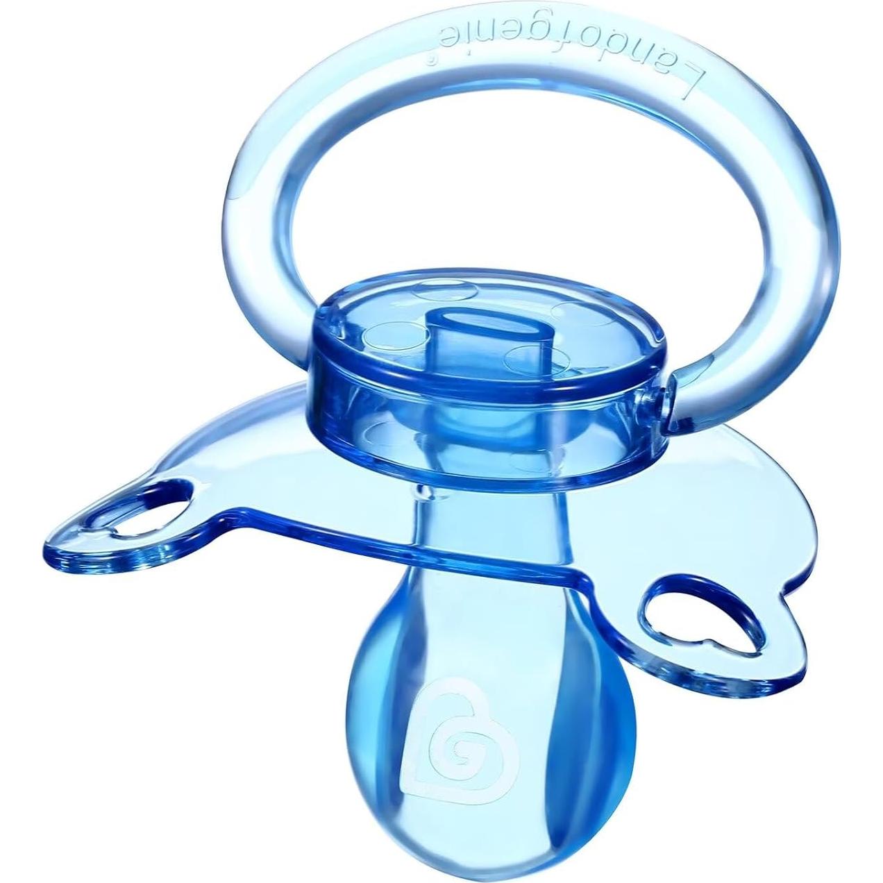 Chupete Grande Adulto Landofgenie Oso Transparente Azul