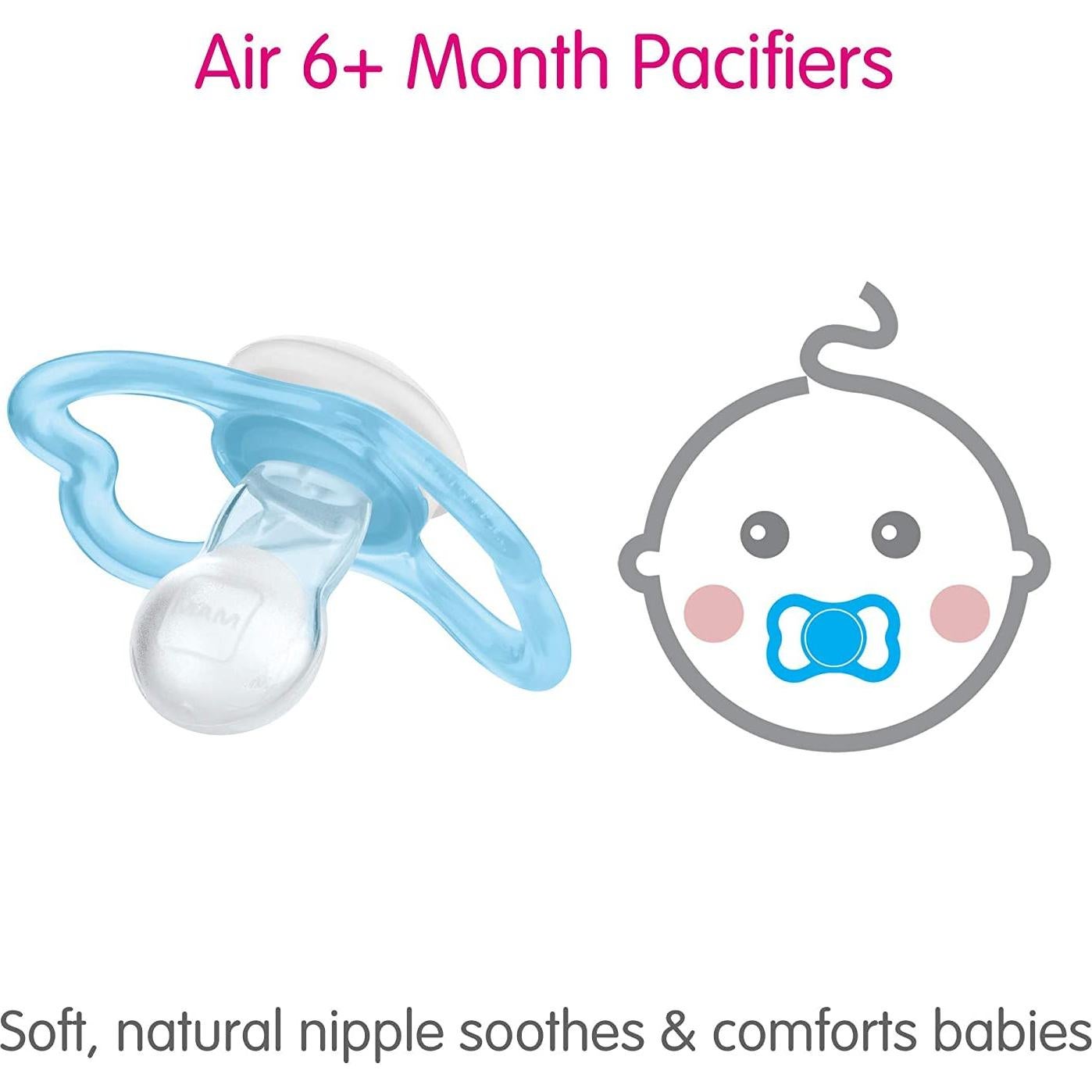 Chupetes MAM Air Noche 8 Unidades para Bebé 6-16 Meses