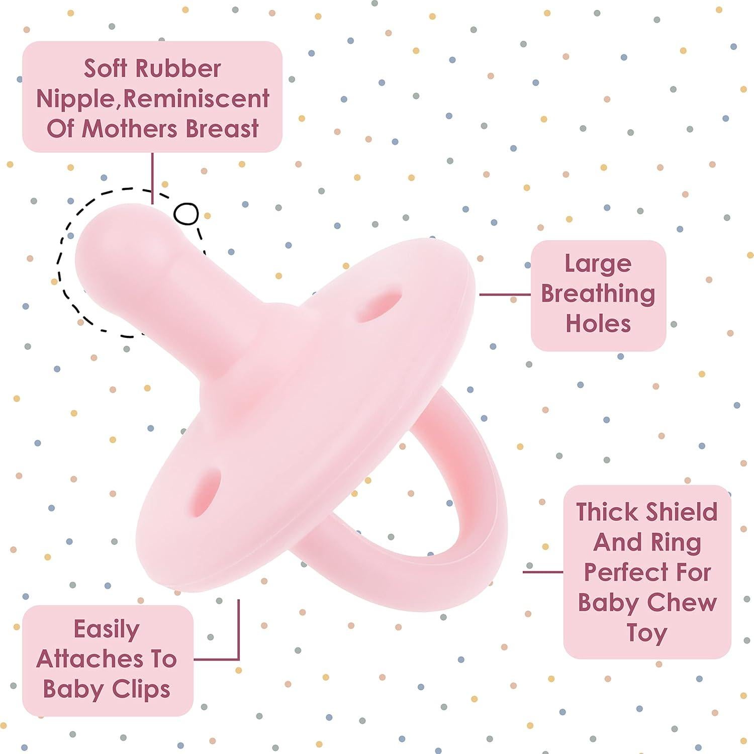 Chupetes Sweet Child 0-18 Meses, Set de 6 Silicona Segura