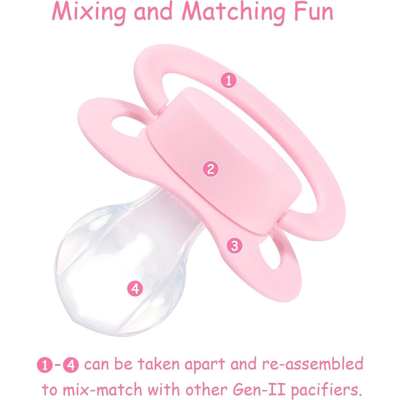 Chupetes Adulto Littleforbig Bigshield Generación II 3 Pzs Rosa