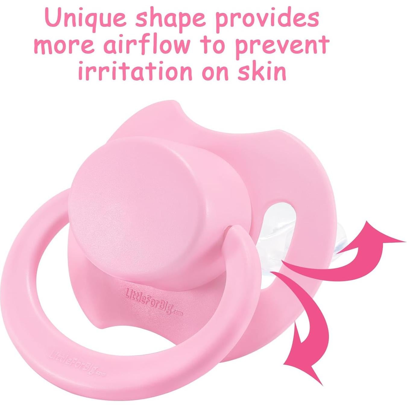 Chupetes Adulto Littleforbig Bigshield Generación II 3 Pzs Rosa