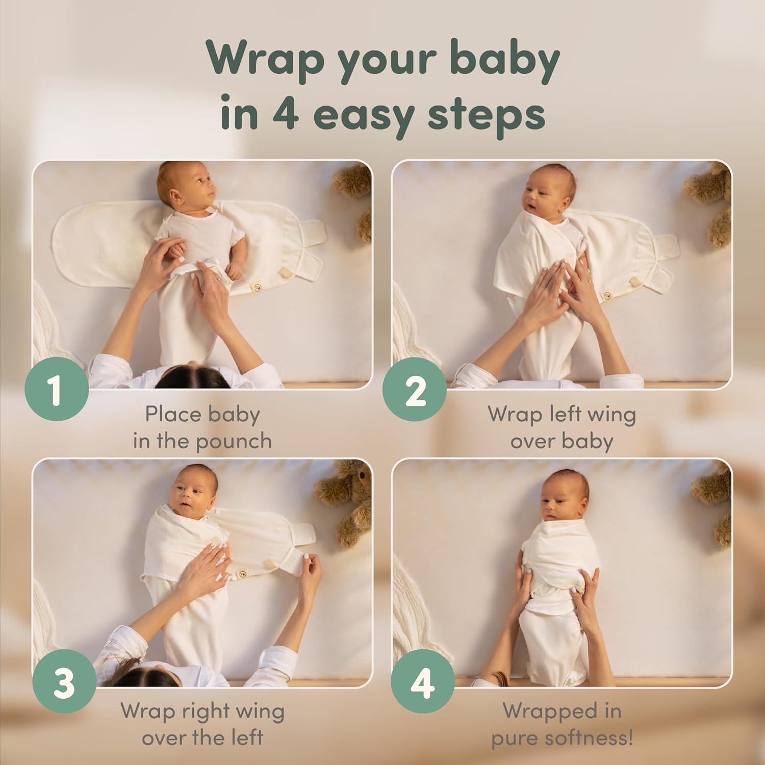 Saco de Sueño Orgánico Sweety Fox 3-Pack 0-3 Meses Musgo