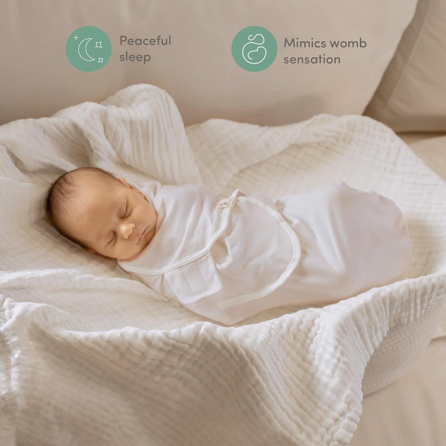 Saco de Sueño Orgánico Sweety Fox 3-Pack 0-3 Meses Musgo