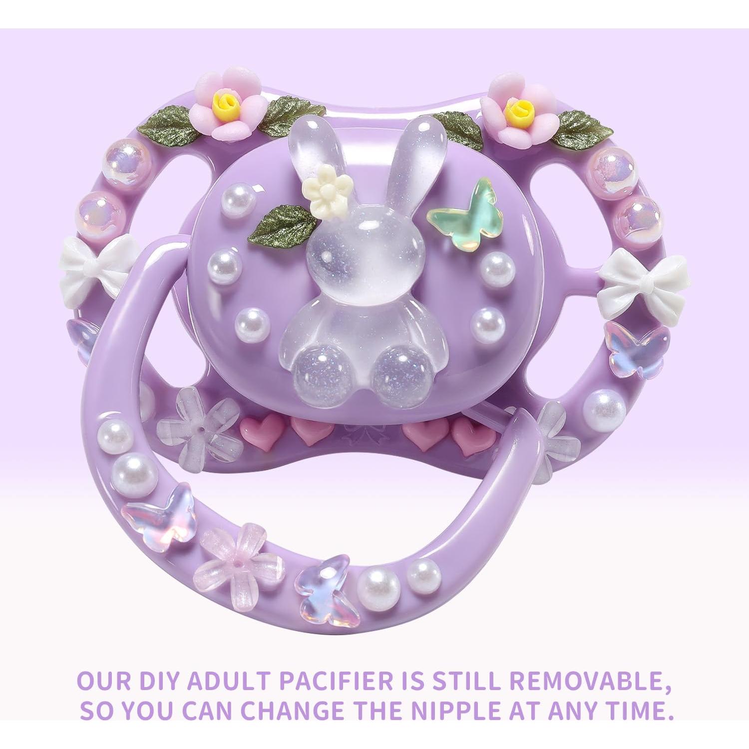 Chupete Adulto CutiePlusU con Tetina de Silicona - Conejo