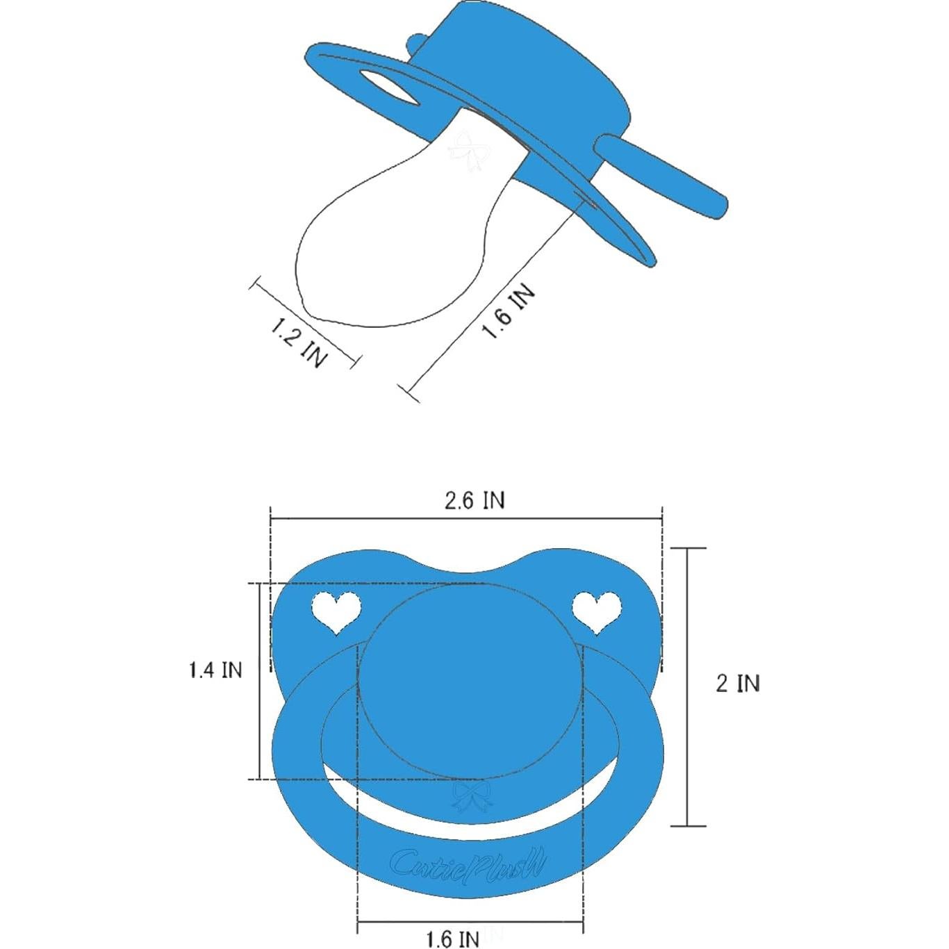 Chupetes Adultos CutiePlusU - Paquete de 3 Colores - Silicona