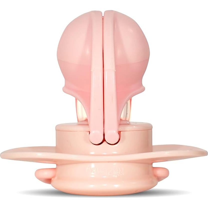 Chupete RaZbaby Keep-It-Kleen 2-Pack Silicona Libre BPA Rosa/Gris