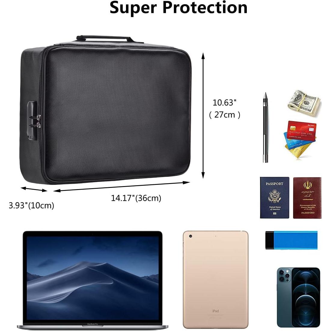 Bolsa de Documentos a Prueba de Fuego Ruboka 35.88x27cm