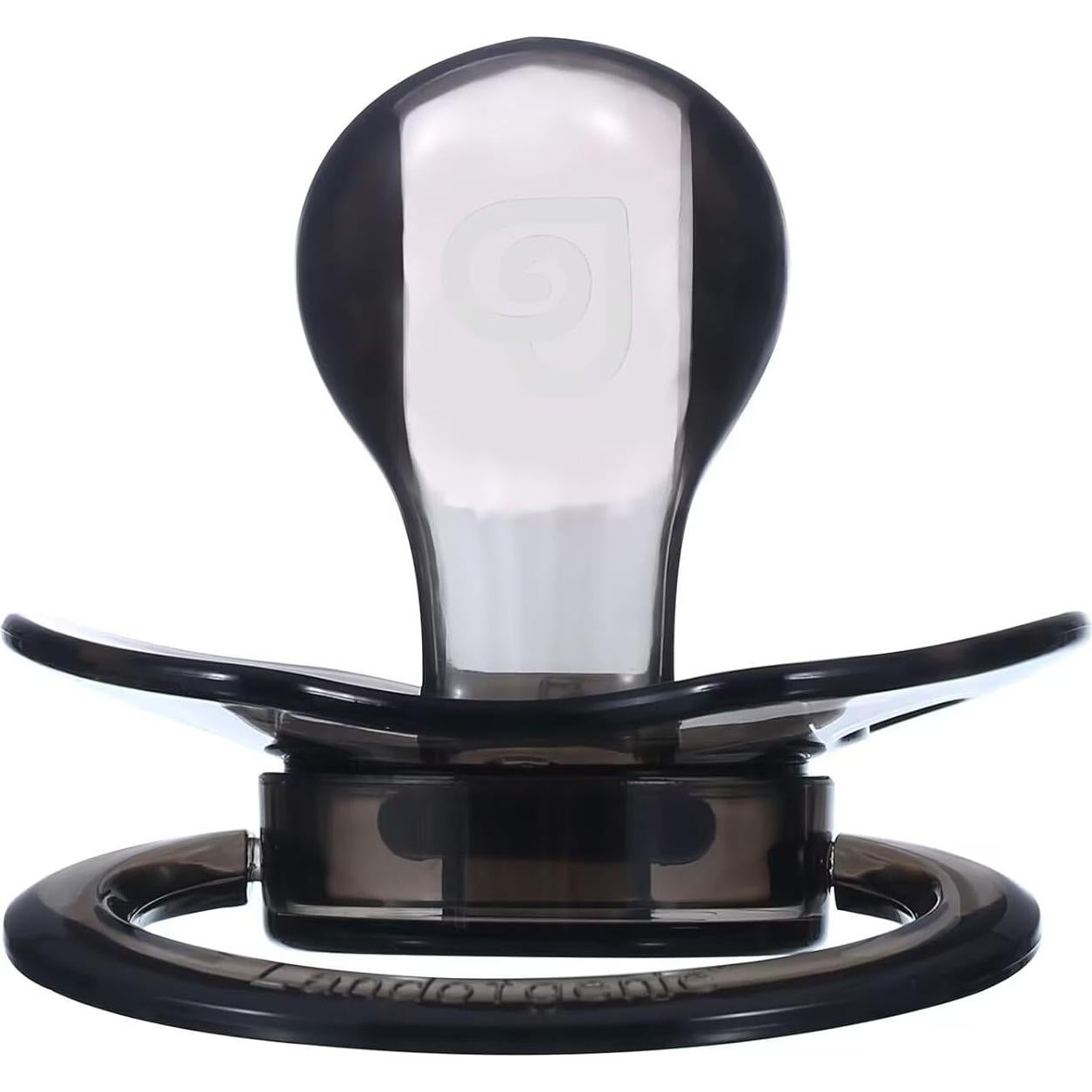 Chupete Grande Adulto Landofgenie Silicona Transparente Negro