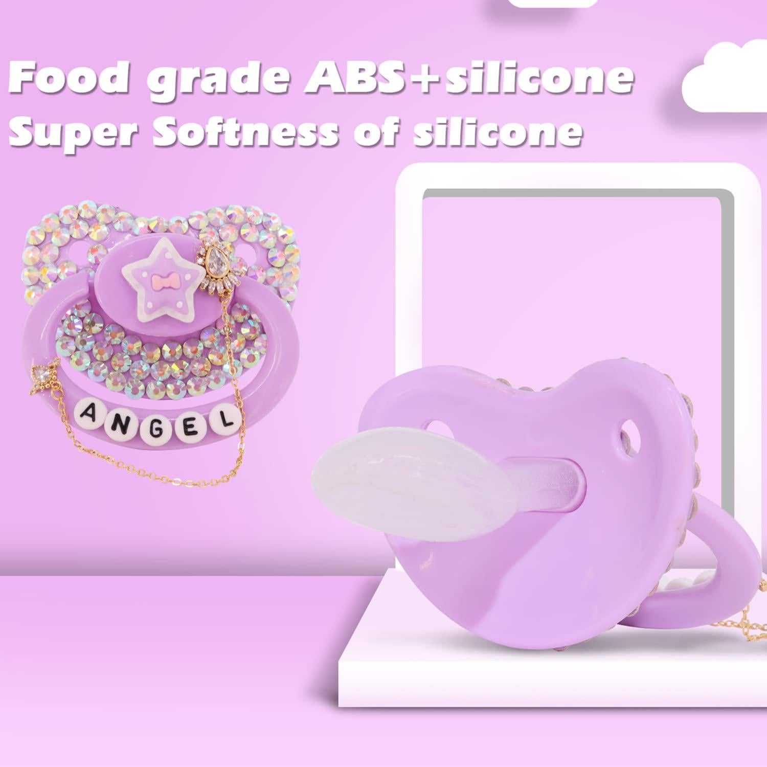 Chupete Adulto de Silicona ABS Morado - Reduce Ronquidos