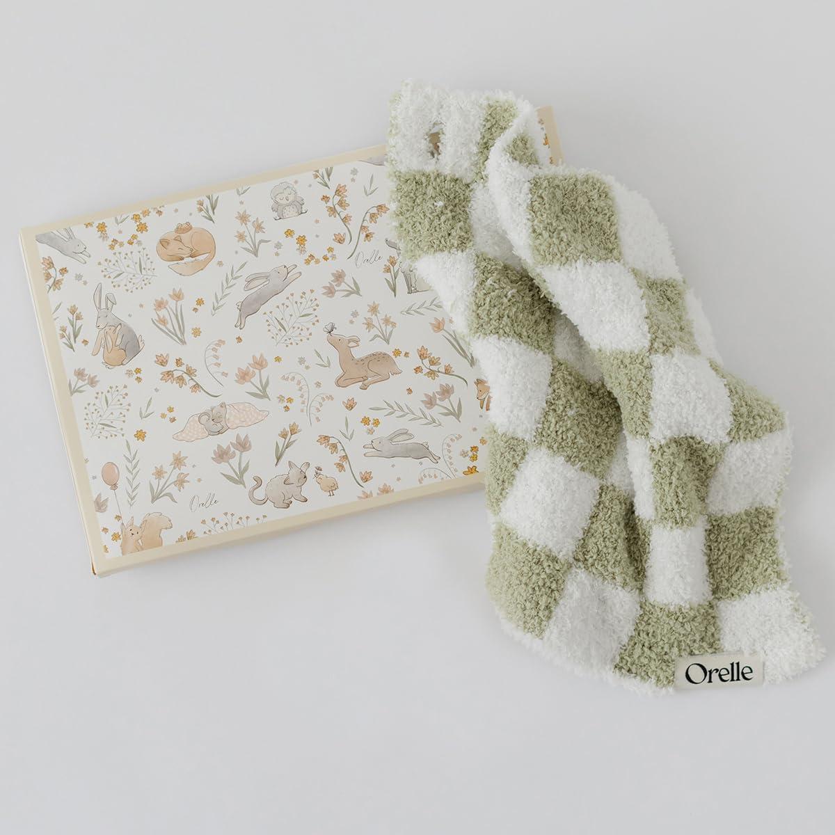 Manta de Amor Orelle Verde Salvia para Bebés con Soporte Chupete