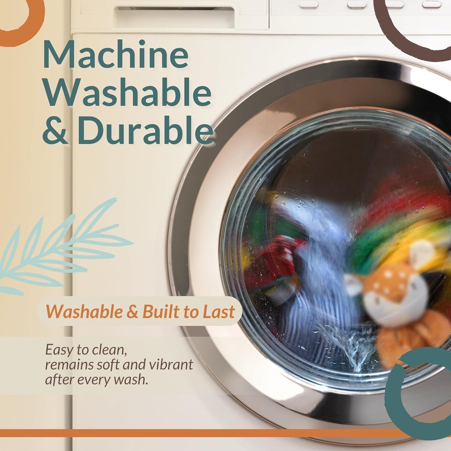 Manta de Seguridad Lovey Fawnest para Bebés - 30x30 cm con Sujetador de Chupete