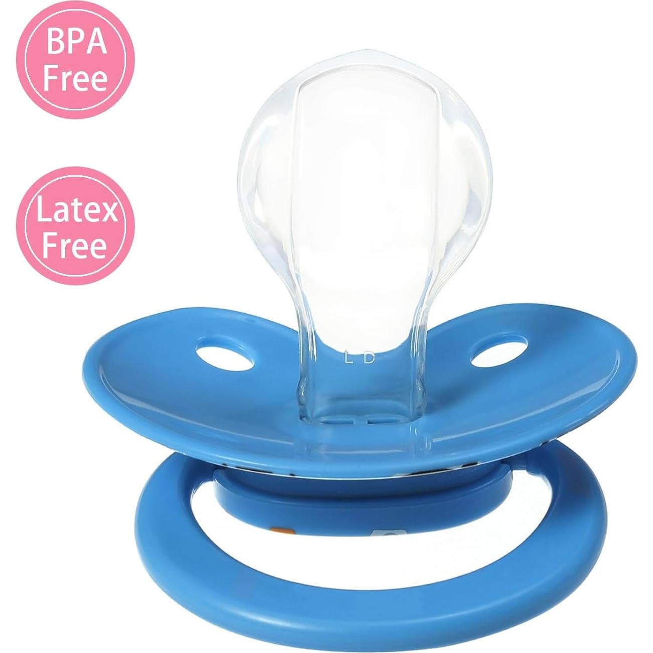 Chupete de Silicona Suave Adulto Tiburón 6.6 cm - Azul