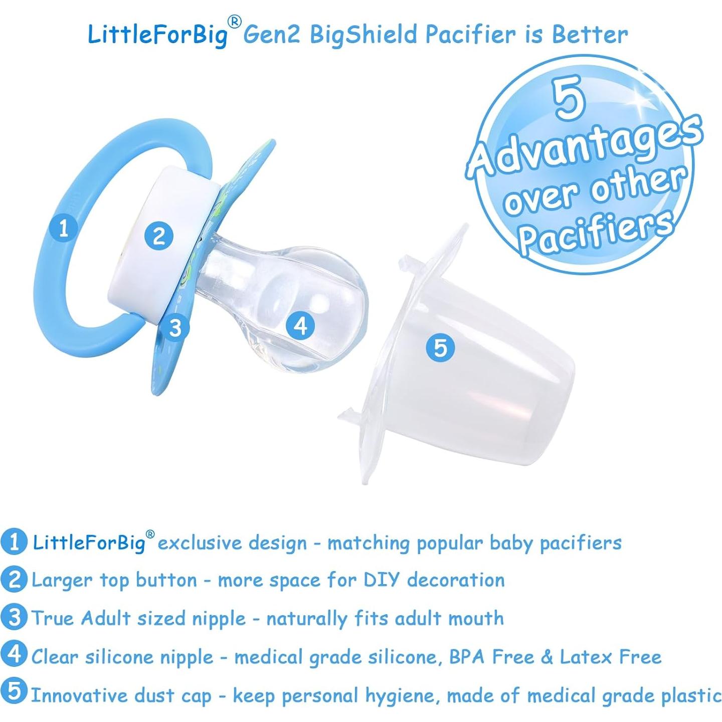 Chupetes Adultos Bigshield Generación II LittleForBig - Baby Cuties