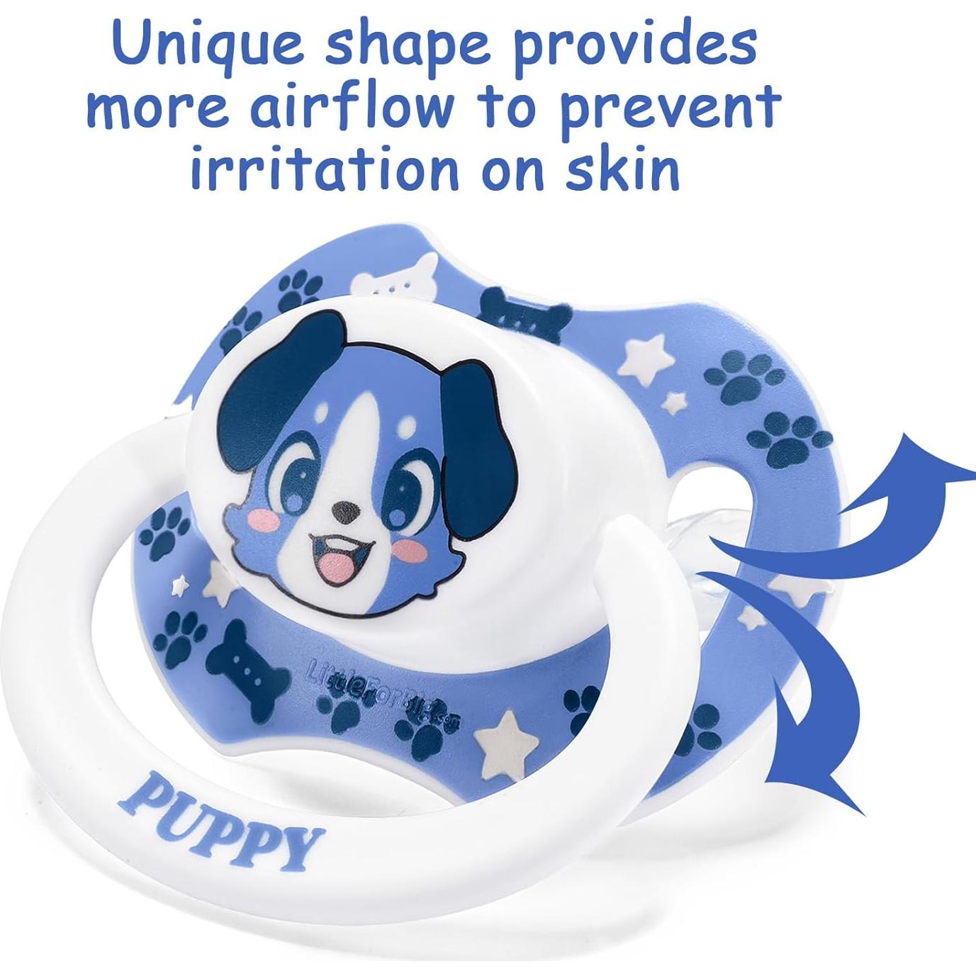 Chupete Grande LittleForBig BigShield Adulto Impreso Azul