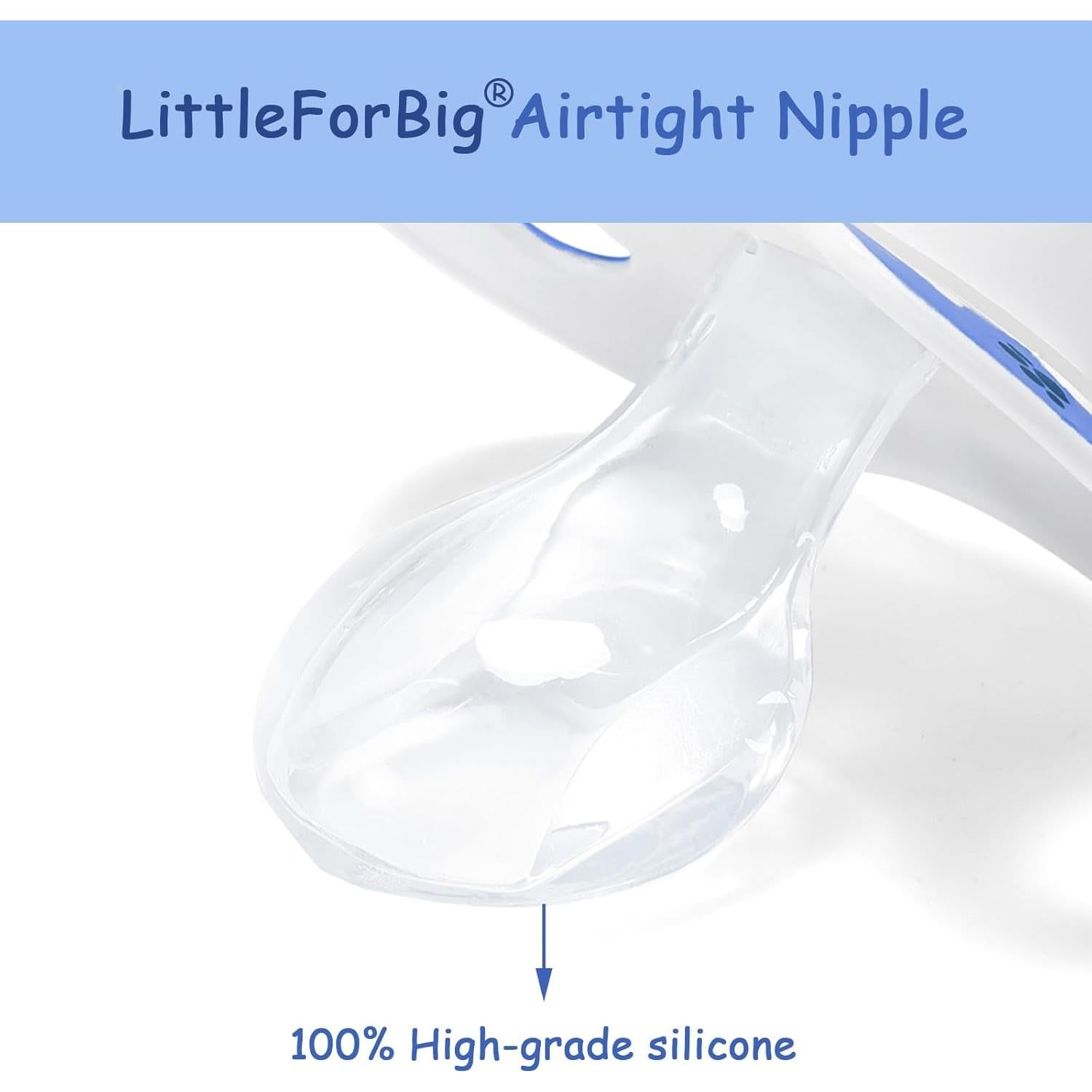 Chupete Grande LittleForBig BigShield Adulto Impreso Azul