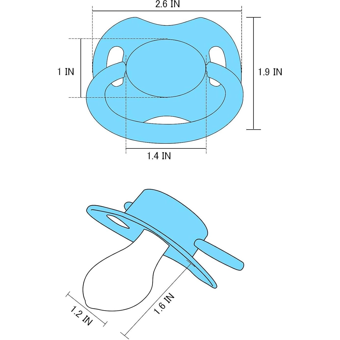 Chupete de Adulto Bigshield Generación II Azul 4.06x3.05cm