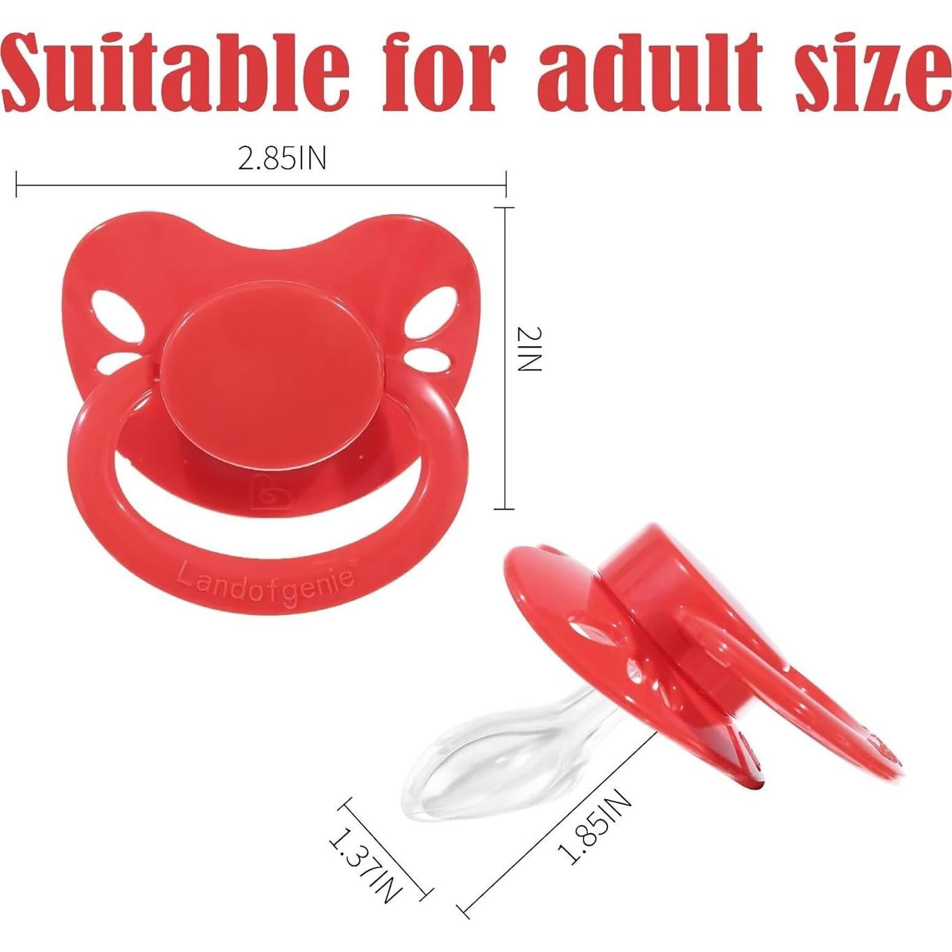 Chupete Grande para Adultos Mariposa Rojo Landofgenie 4.7 cm