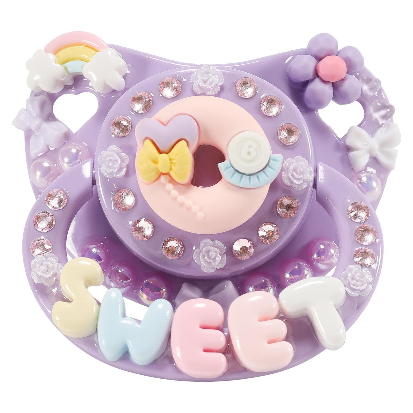 Chupete Adulto CutiePlusU Donut Púrpura Silicona 1 Cuenta