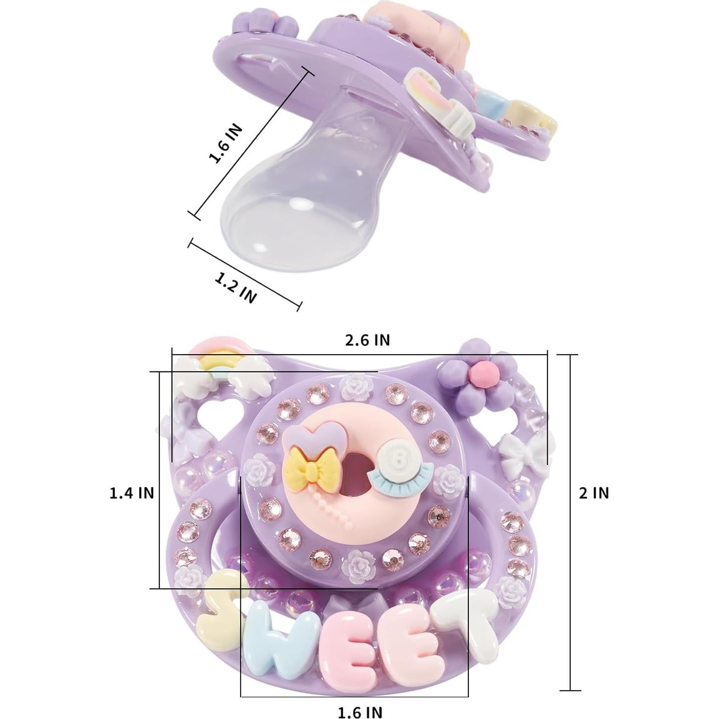 Chupete Adulto CutiePlusU Donut Púrpura Silicona 1 Cuenta