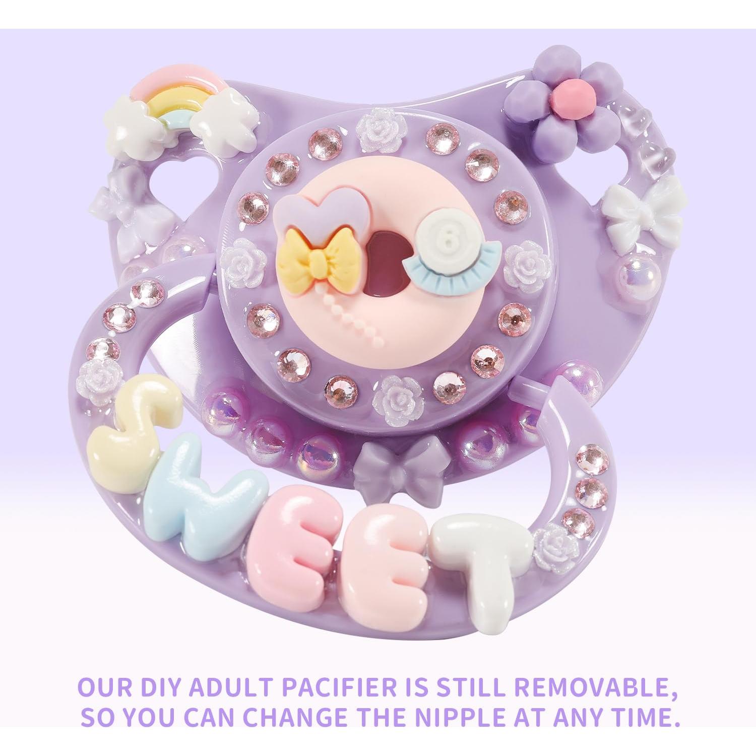 Chupete Adulto CutiePlusU Donut Púrpura Silicona 1 Cuenta