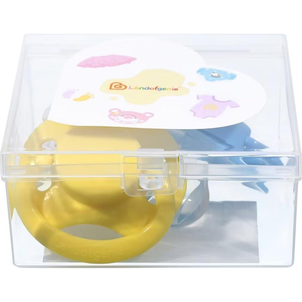 Set de Chupetes para Adultos Landofgenie 3 Pack - Blanco, Azul, Amarillo