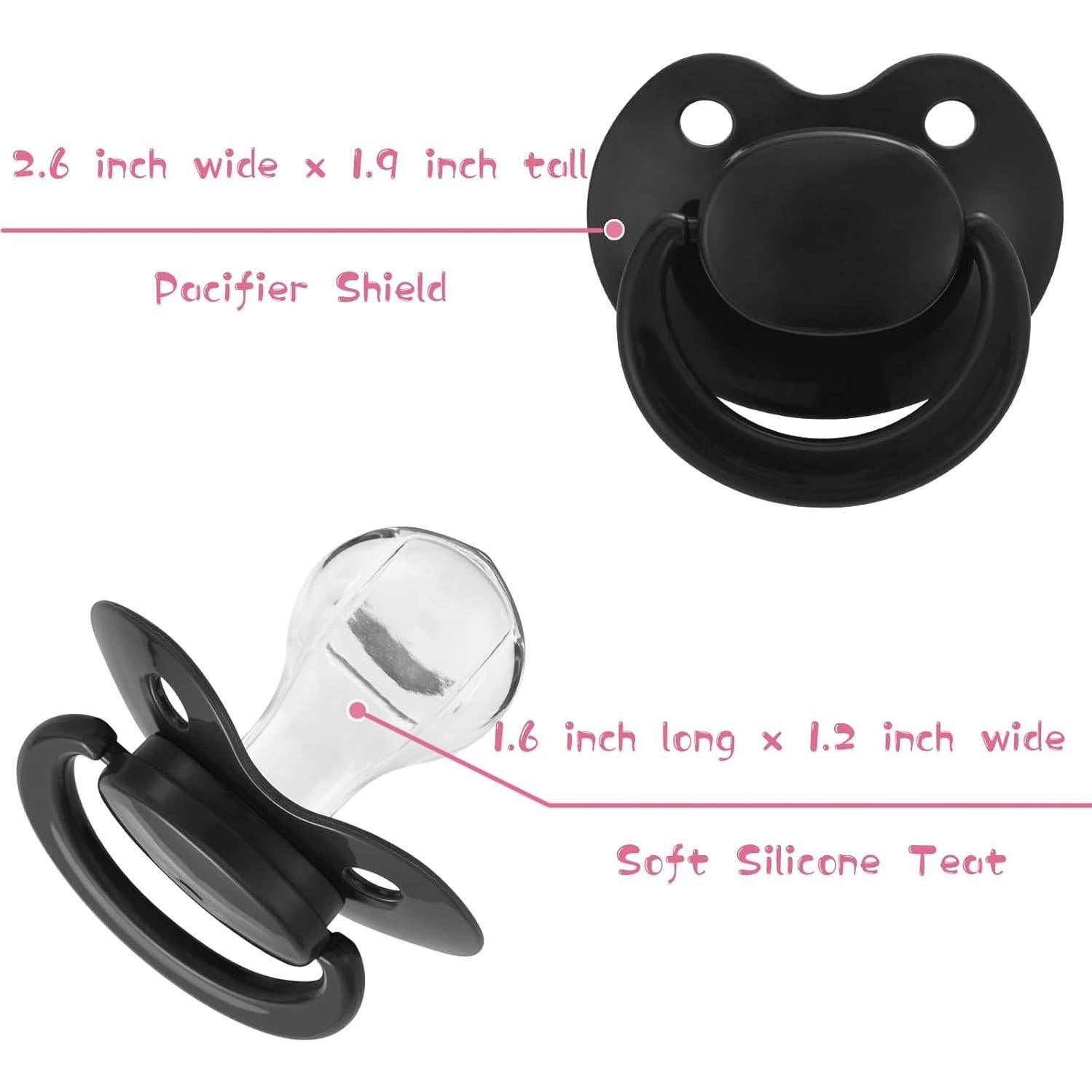 Chupete Adulto Bigshield de Silicona Reemplazable Negro