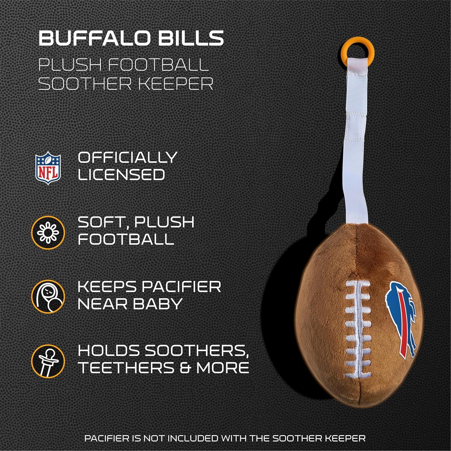Portador de Chupete de Peluche Buffalo Bills Smilo - Suave y Seguro