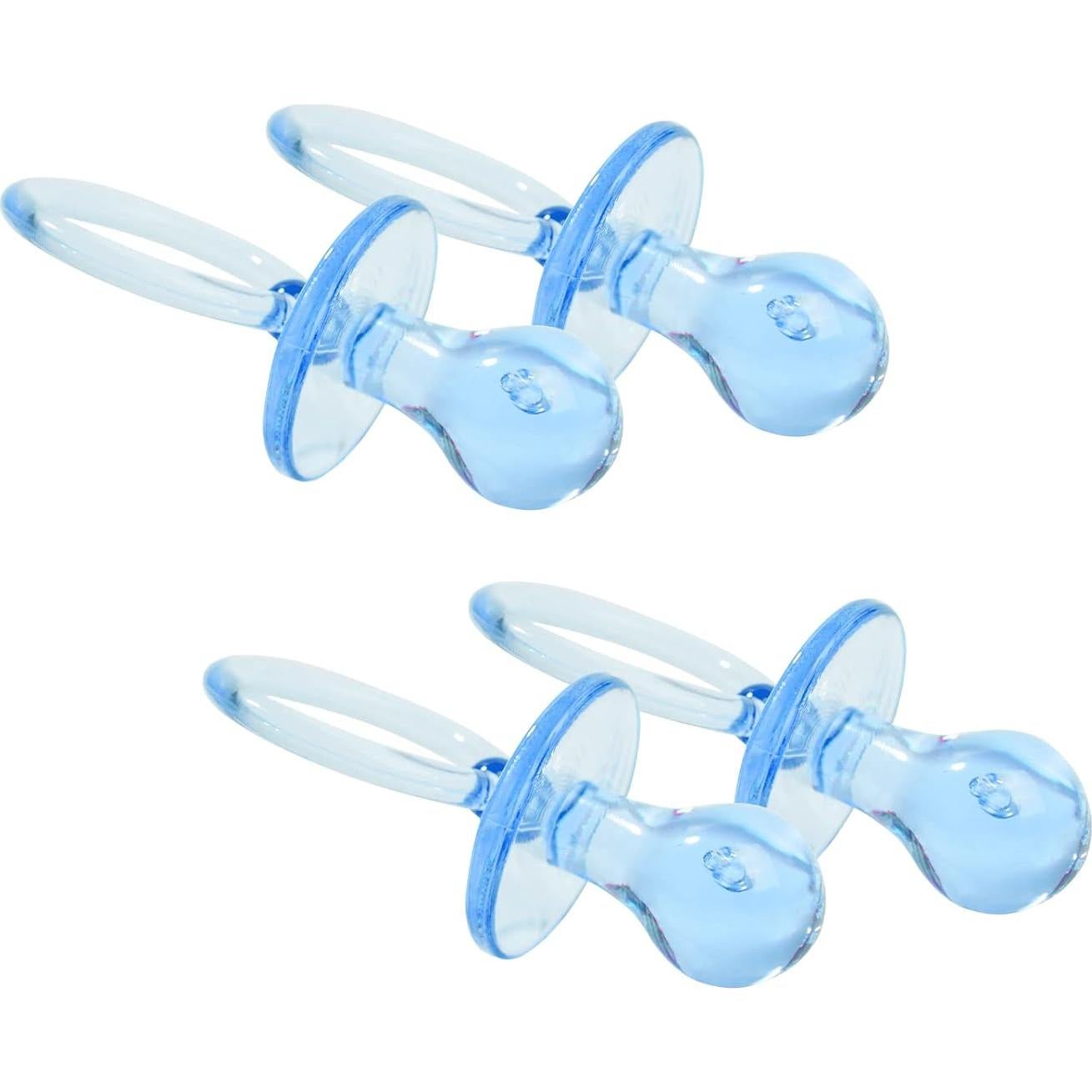 50 Chupetes de Acrílico Azul para Fiesta de Bebé DIY
