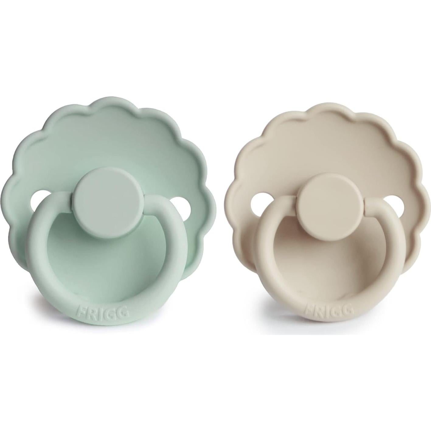 Chupete de Silicona FRIGG Daisy SilkySoft Verde Mar/Crema 6-18 Meses