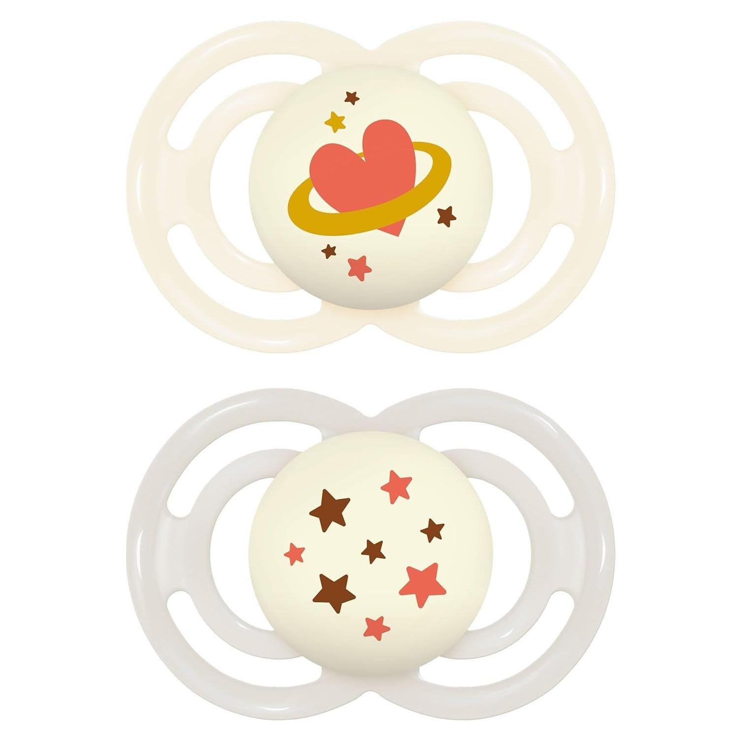 Chupete MAM Perfect Night Unisex 16+ Meses, Brilla en la Oscuridad, Paquete de 2