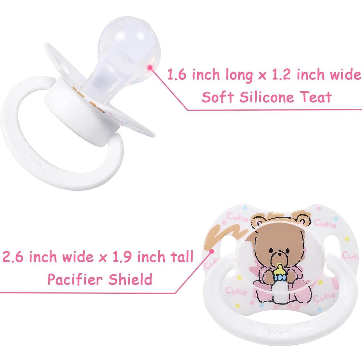 Chupete Adulto Bigshield Generation-II Osito Blanco 6.6x4.8cm