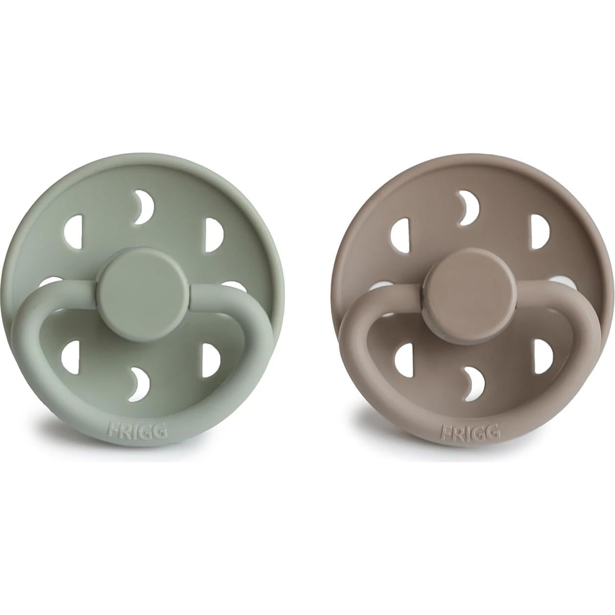 Chupete de Silicona FRIGG Moon SilkySoft 0-6 Meses Sage/Portobello