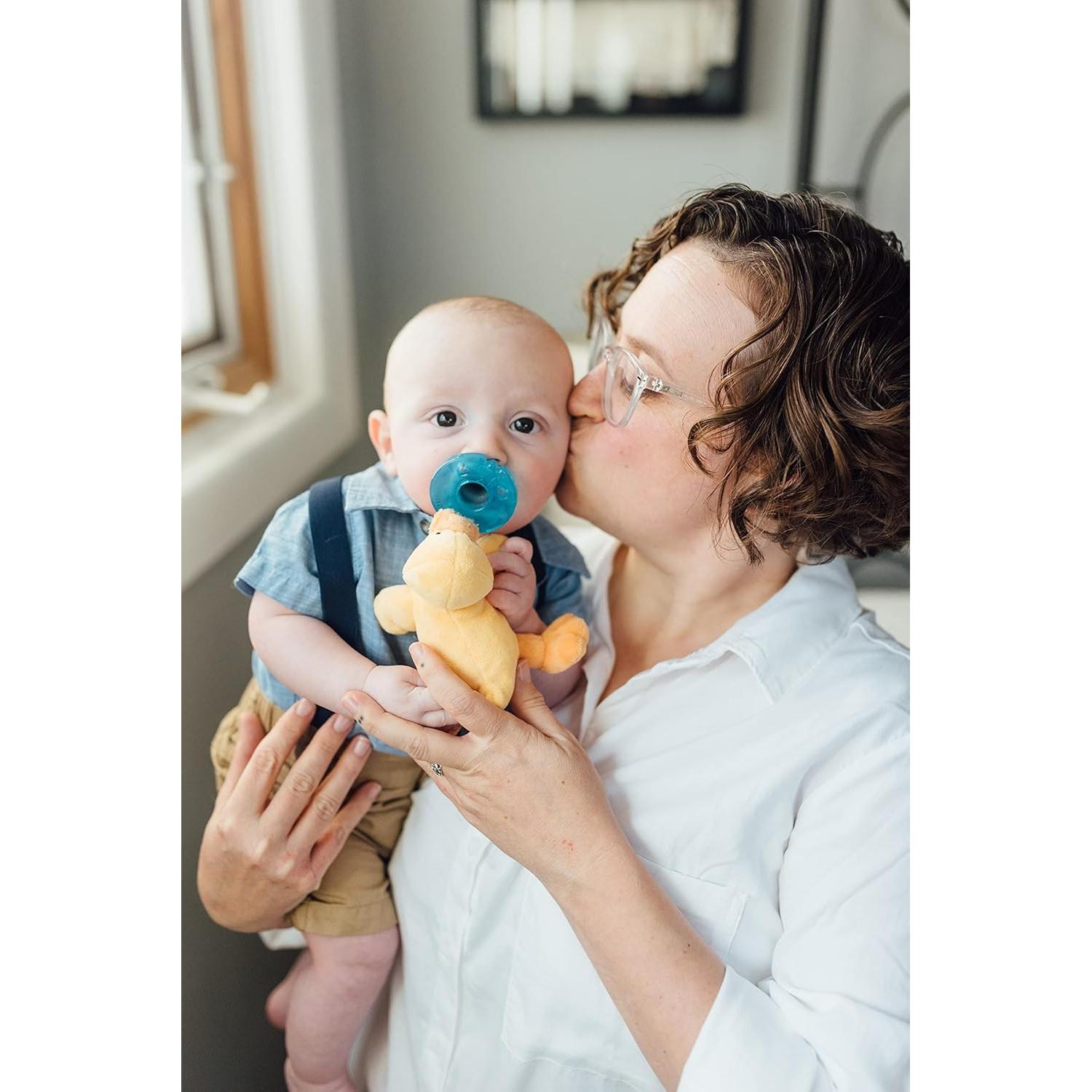 Chupete WubbaNub Pato Amarillo Bebé - Silicona 100%