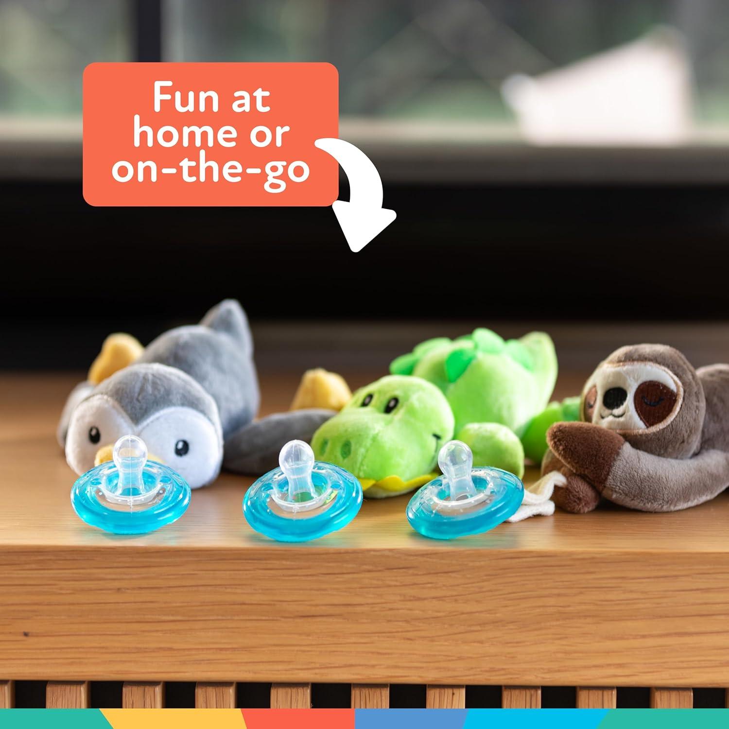 Chupete Nuby Flex Natural con Peluche Pingüino Snuggleez