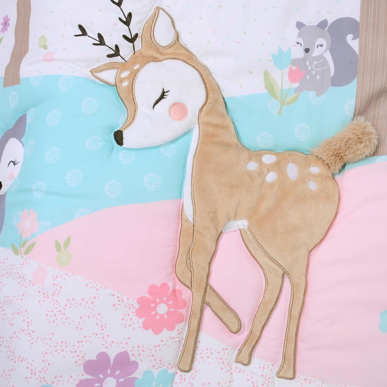 Juego de Ropa de Cuna UOMNY 3 Piezas Bosque de Ciervos